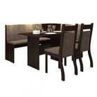 Canto Alemão Roma 5 Lugares Nogueira/dakota - Viero Móveis