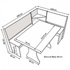 Canto Alemão Romeo 6 Lugares Mel/fume - Viero Móveis