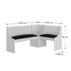 Canto Alemão Sem Mesa Branco - Hecol Móveis