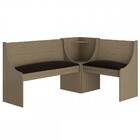 Canto Alemão Sem Mesa Nogal - Hecol Móveis