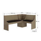 Canto Alemão Sem Mesa Nogal - Hecol Móveis