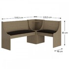 Canto Alemão Sem Mesa Nogal - Hecol Móveis