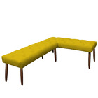 Canto Alemão Suede Amarelo Assento 1 20x0 75 - Dominic Decor