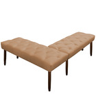 Canto Alemão Suede Bege Rosado Assento 1 20x0 75 - Dominic De