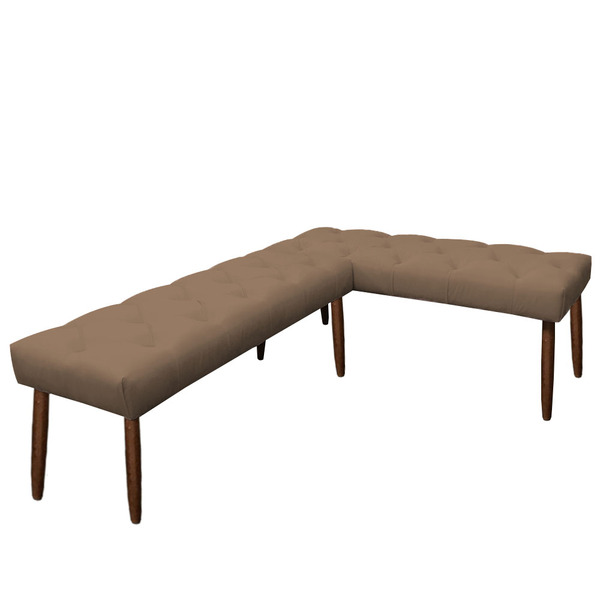 Canto Alemão Suede Cappuccino Assento 1 20x0 75 - Dominic Dec