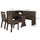 Canto Alemão Tango 5 Lugares Ameixa/chocolate - Mobilarte Móv