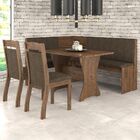 Canto Alemão Tango Sala De Jantar 2 Cadeiras Dover/chocolate