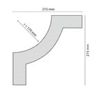 Canto Decorativo Para Boiserie Bu40 Em Poliestireno Branco