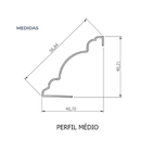 Canto Externo Forro P3 Moldurão/luxo/plus Branco Gelo 18un