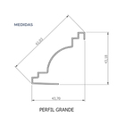 Canto Externo Forro P4 Moldurão/luxo/plus Branco Neve 100un