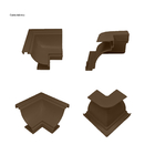 Canto Interno P Acabamento Em Forro Pvc Imbuia C 100 Un