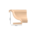 Canto Interno Para Acabamento De Moldura Em Forro Pvc Cor Nog