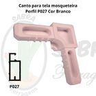 Canto Tela Mosquiteira Para Perfil Alumínio Branco P027 4 Pç