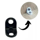 Cantoneira 2 Furos Aliviada Plastico Preto Leve C 100