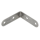 Cantoneira Abas Iguais Aço Inox 50x50x15mm Prata 1 peça