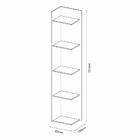 Cantoneira Bella 05 Prateleiras Carvalho Americano - Moveis A