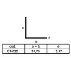 Cantoneira Branca - 3,17cm X 3,17cm X 6,00m - Cortado C/ 3m P