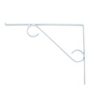 Cantoneira Branca Suporte Mão Francesa Em S P/ Vidro 20x30cm