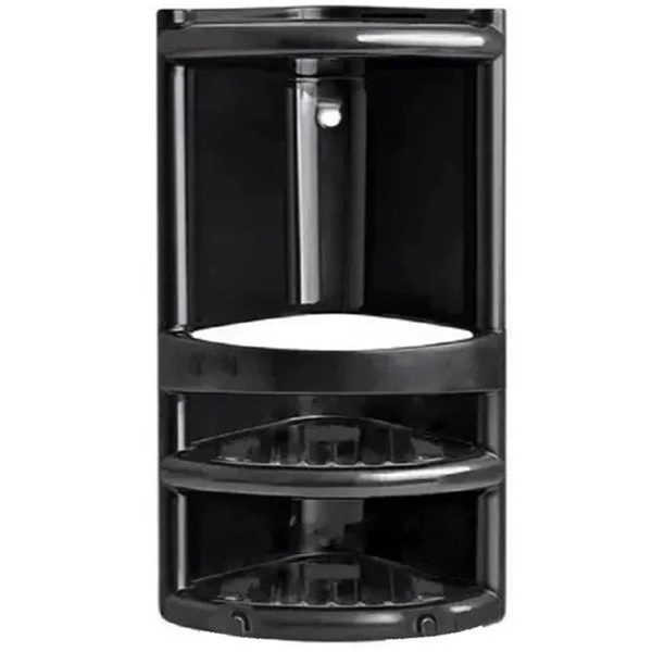 Cantoneira De Plástico Preta Com 2 Divisórias 36x21,5cm