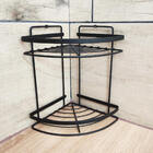 Cantoneira Dupla Angra Preto Fosco Suporte De Banheiro Para S