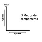 Cantoneira Em L Pvc Protetor De Canto 25x25mm Barra 300cm Bar