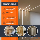 Cantoneira Junção Emenda L Perfil Led Embutir 45° 90° 24x7mm