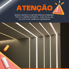 Cantoneira Junção Emenda L Perfil Led Embutir 45° 90° 24x7mm