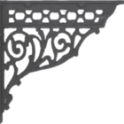 Cantoneira Mão Francesa Nº02 Ferro Fundido 28x35cm