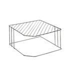 Cantoneira para Armário Cromada Delinia