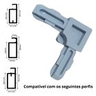 Cantoneira Tela Mosquiteiro Para Perfil Alumínio Cinza 4 Pç