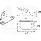 Cantoneira Universal 3 Furos Zincado - Mr Componentes