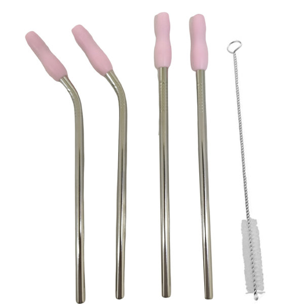 Canudo Aço Inox Reutilizavel Ecologico 4 Peças Bebida