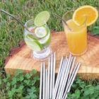 Canudo De Aço Inox Reutilizável Sustentável Reto 6,3mm 23cm