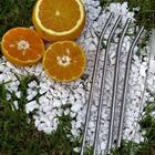 Canudo De Aço Inox Reutilizável Sustentável Reto 6,3mm 23cm