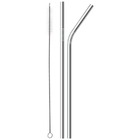 Canudo Ecológico Reutilizáveis Em Inox C/ Escova Kit C/2