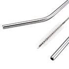 Canudo Ecológico Reutilizáveis Em Inox C/ Escova Kit C/2