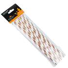 Canudo Papel Listrado Cobreado 20 Cm X 6 Mm Com 15 Unidades