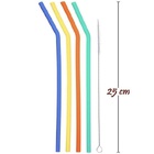 Canudos Silicone Infantil Reutilizavel 4un + Escova Limpeza B