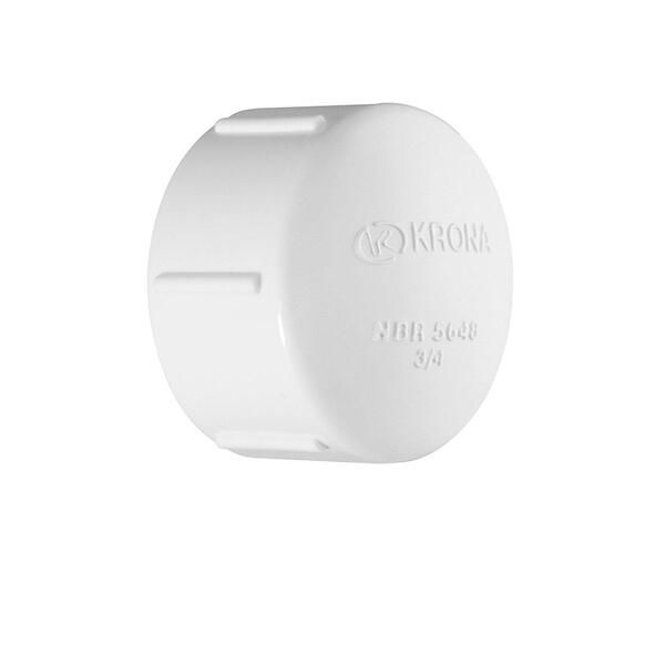 Cap Roscável Branco - Krona, Tamanho: 3/4"