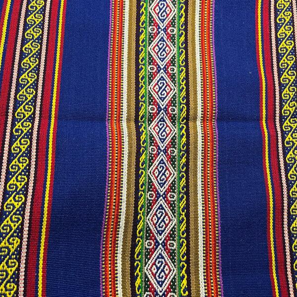 Capa Almofada Aguayo Céu Azul Índigo 100% Lã De Ovelha