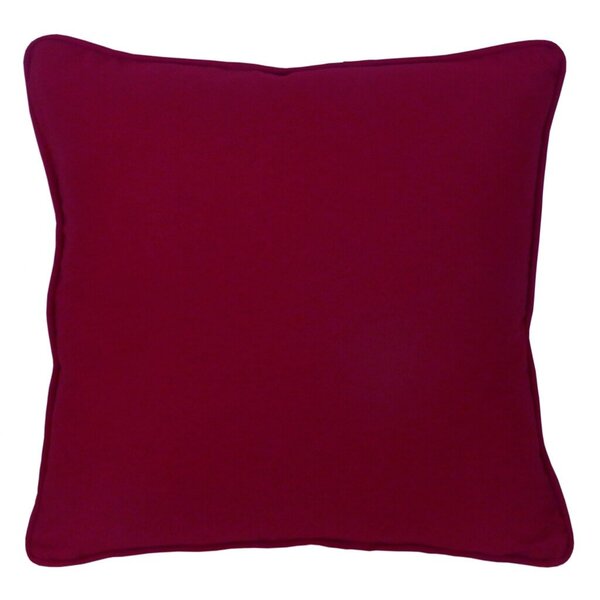 Capa Almofada Algodão Liso Vinho 45x45cm Com Viés