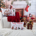 Capa Almofada Aveludada Casa De Doces Natalina C/ Cordão 43x4