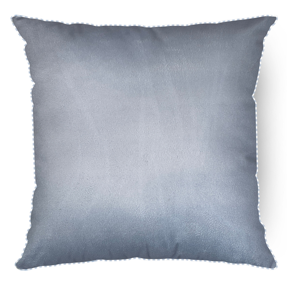 Capa Almofada Aveludada Páscoa Lisa Azul C/ Cordonê 43x43cm