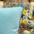 Capa Almofada Aveludada Páscoa Lisa Verde - C/ Cordonê 43x43cm