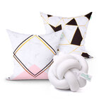 Capa Almofada Branca Estampada Para Quarto 45cm X 45cm 2 Unid