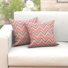 Capa Almofada Chevron Vermelha 2 Unidades 45cm X 45cm Tecido