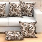 Capa Almofada Decorativa Grande Marrom 4 Unidades 60cm X 60cm