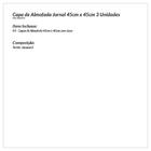 Capa Almofada Decorativa Jornal 3 Unidades 45cm X 45cm Tecido