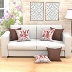 Capa Almofada Decorativa Tabaco E Estampada 2 Unidades 45cm X