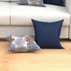 Capa Almofada Estampada E Azul Floral 2 Unidades 45cm X 45cm